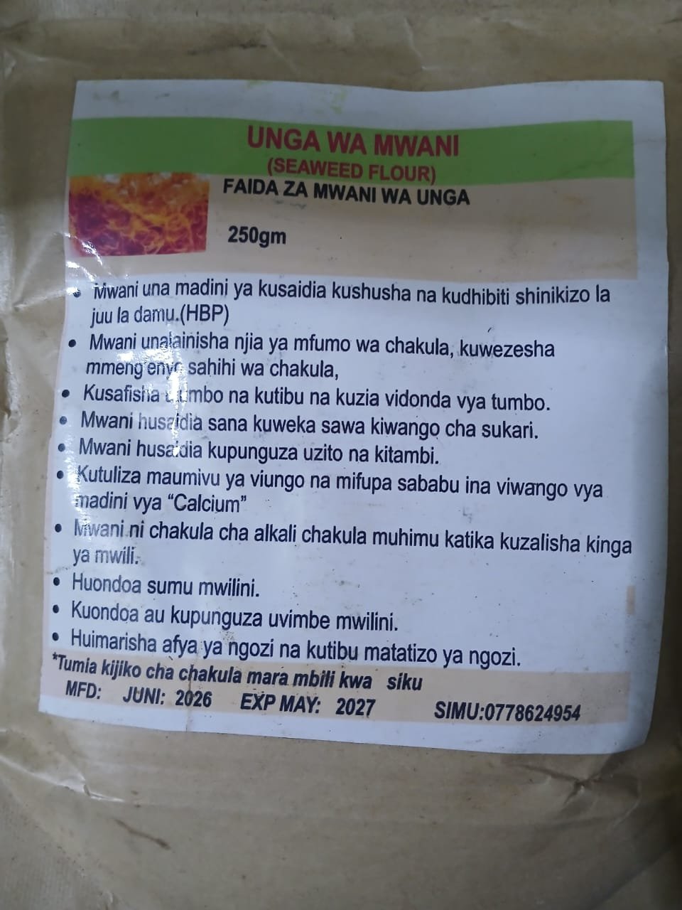 Unga wa Mwani, 250g