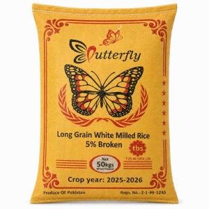 Mchele Butterfly Long Grain White Milled Rice, 50kgs