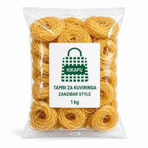 Tambi Kavu Zisizopikwa – Pakiti (Uncooked Dried Noodles – Pack), 1kg