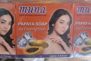 Muna Papaya Soap Icy Cooling Fresh, 3pack